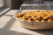 Gratin de coquillettes facile au Bœuf bourguignon de Cyril Lignac