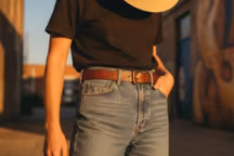 Ceinture marron : l’accessoire rétro qui réveille vos jeans