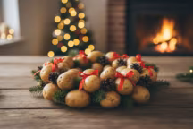 Transformez vos pommes de terre en jolie couronne de Noël